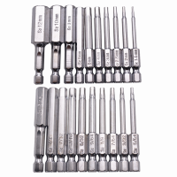 20PC Metric inch hexagonal screwdriver set S2 steel belt magnetic electric drill electric screwdriver